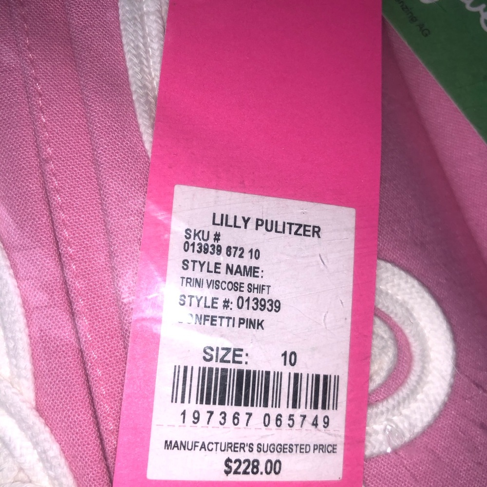 Lilly Pulitzer Trini Shift in Confetti Pink New Size 10 - Picture 11 of 16